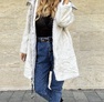 Twice kabát fehér – Női átmeneti kabát – Innova Fashion – 4. kép